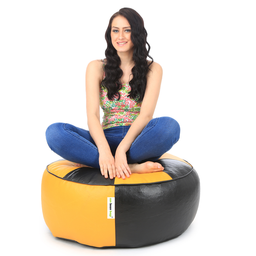 Can Bean Bags Art Leather Pouf Filled With Beans